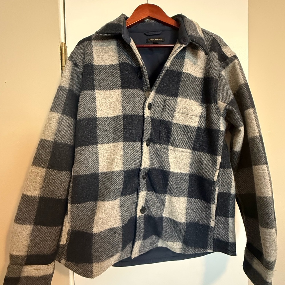 Banana Republic Wool Blend Buffalo Plaid Jacket – Size M